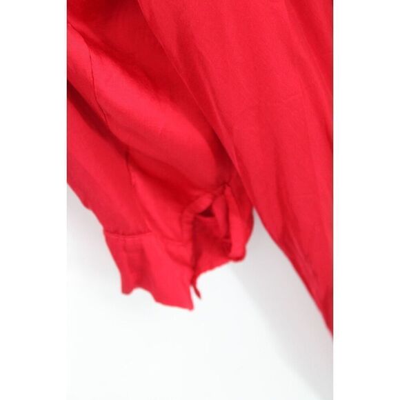 Sofia Amila V-neck Long Sleeve Tunic Red Made In Italy OS NWT - Picture 3 of 7